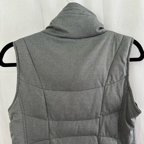 Athleta Womens Gray Zip Up Puffer Vest w/ Funnel Neck Size Small - Picture 6 of 6